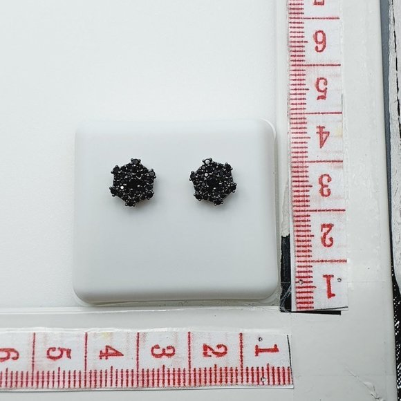 - "925 Sterling Silver Plated CZ Earrings, INUS1BR181 - Picture 9 of 9